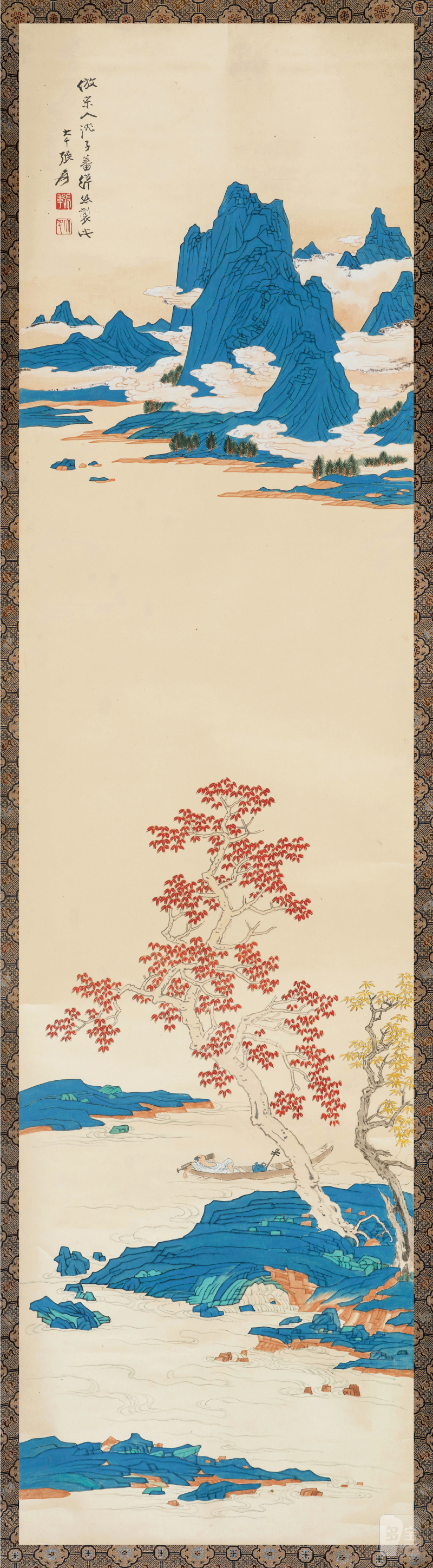 张大千 1899-1983 仿沈子蕃缂丝 - 图2